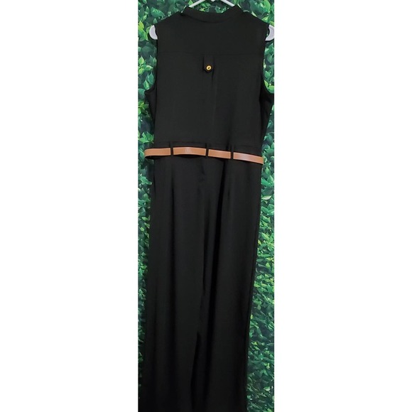 NEW Pink Queen Button Up Long Wide Leg Jumpsuit w/ Belt-XXL - Picture 5 of 7